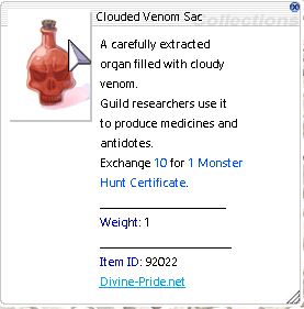 Clouded Venom Sac