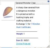 Severed Monster Claw